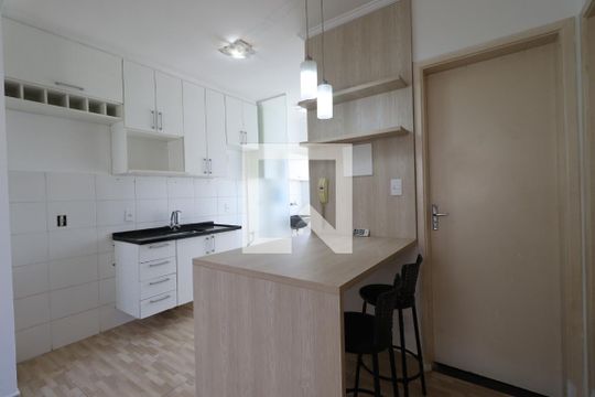 Cozinha de apartamento para alugar com 2 quartos, 48m² em Jardim Florestan Fernandes, Ribeirão Preto