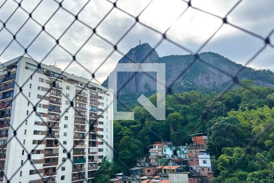 Varanda da Sala - vista para o Cristo redentor de apartamento à venda com 2 quartos, 114m² em Humaitá, Rio de Janeiro