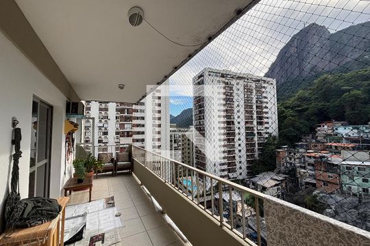 Varanda da Sala de apartamento à venda com 2 quartos, 114m² em Humaitá, Rio de Janeiro