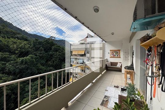 Varanda da Sala de apartamento à venda com 2 quartos, 114m² em Humaitá, Rio de Janeiro