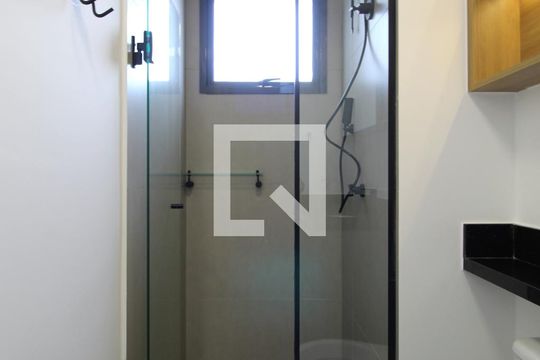 Banheiro da Suíte de kitnet/studio para alugar com 1 quarto, 26m² em Vila Olímpia, São Paulo