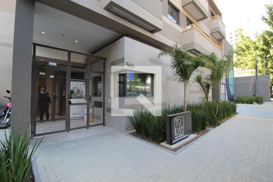Fachada do Prédio de kitnet/studio para alugar com 1 quarto, 26m² em Vila Olímpia, São Paulo