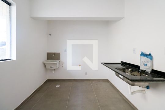 Cozinha e Área de Serviço de apartamento à venda com 1 quarto, 37m² em Nova Gerti, São Caetano do Sul