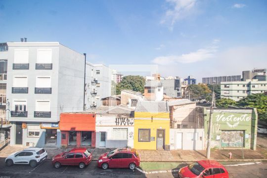 Vista Sala de apartamento à venda com 1 quarto, 40m² em Cidade Baixa, Porto Alegre