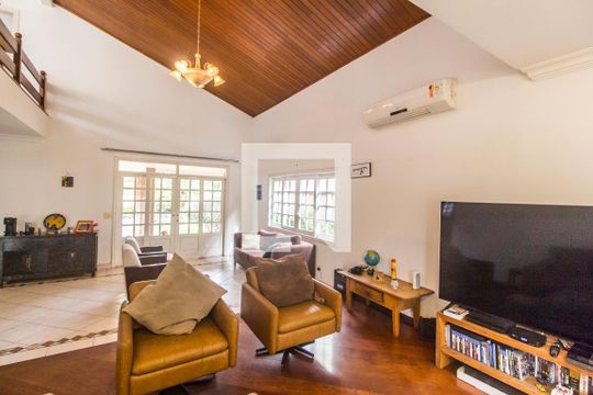 Sala de casa de condomínio à venda com 3 quartos, 400m² em Tamboré, Santana de Parnaíba