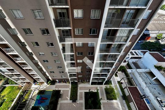 Vista Sacada da Sala de apartamento à venda com 1 quarto, 27m² em Jardim Caravelas, São Paulo