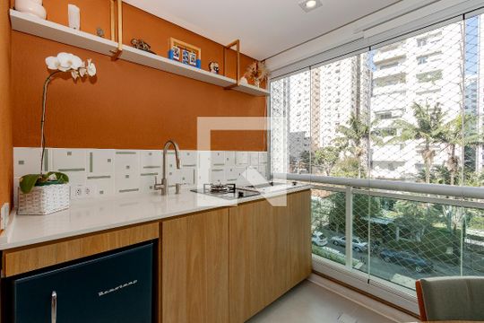Varanda de apartamento à venda com 3 quartos, 98m² em Brooklin Novo, São Paulo