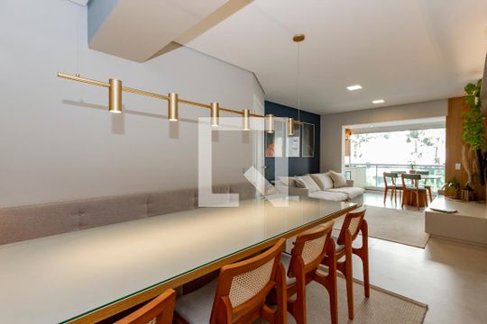 Sala de apartamento à venda com 3 quartos, 98m² em Brooklin Novo, São Paulo