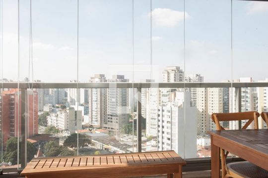 Vista do Quarto de apartamento para alugar com 2 quartos, 68m² em Mirandópolis, São Paulo