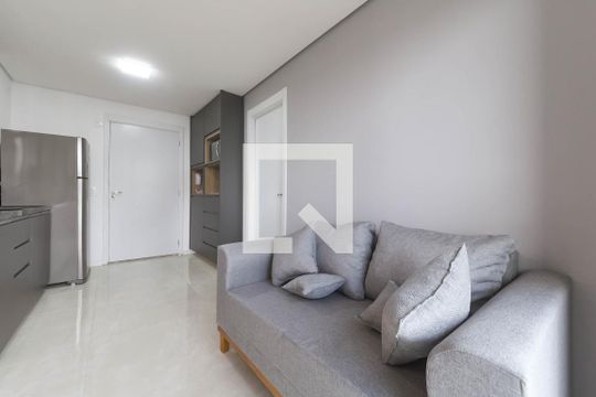 Sala/Cozinha de apartamento para alugar com 1 quarto, 26m² em Campo Belo, São Paulo