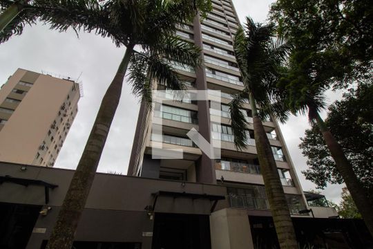 Fachada do Prédio de kitnet/studio para alugar com 1 quarto, 38m² em Campo Belo, São Paulo