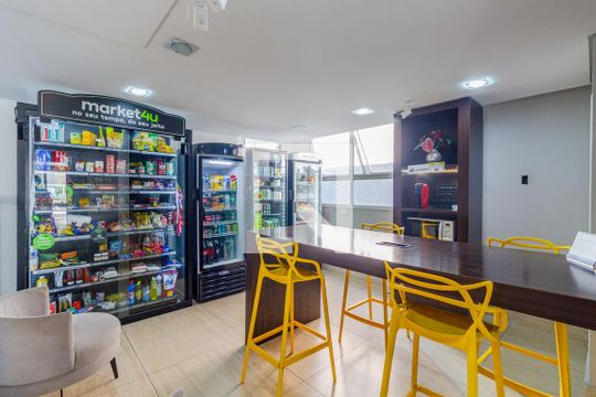 Área comum - Market de kitnet/studio para alugar com 1 quarto, 30m² em Pinheiros, São Paulo