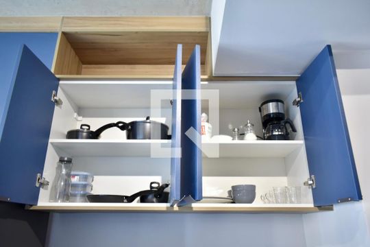 Cozinha de kitnet/studio à venda com 1 quarto, 25m² em Vila Clementino, São Paulo