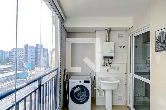 Varanda da Sala de apartamento à venda com 1 quarto, 42m² em Brás, São Paulo