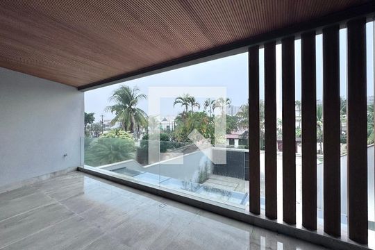 Varanda da Suíte 1 de casa de condomínio para alugar com 5 quartos, 510m² em Barra da Tijuca, Rio de Janeiro