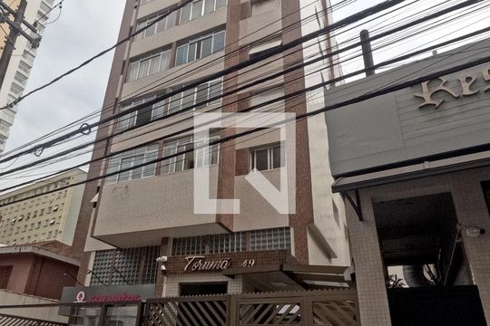 Fachada de apartamento para alugar com 1 quarto, 45m² em Embaré, Santos