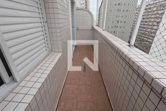 Varanda da Sala de apartamento para alugar com 1 quarto, 45m² em Embaré, Santos