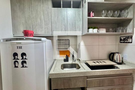 Cozinha de apartamento para alugar com 1 quarto, 29m² em Centro Histórico, Porto Alegre