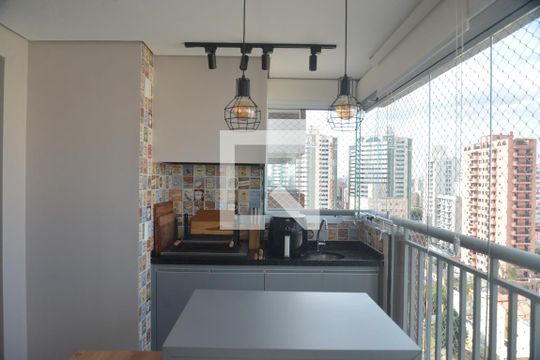 Varanda gourmet de apartamento à venda com 3 quartos, 103m² em Centro, Santo André