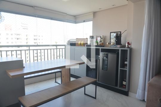 Varanda gourmet de apartamento à venda com 3 quartos, 103m² em Centro, Santo André