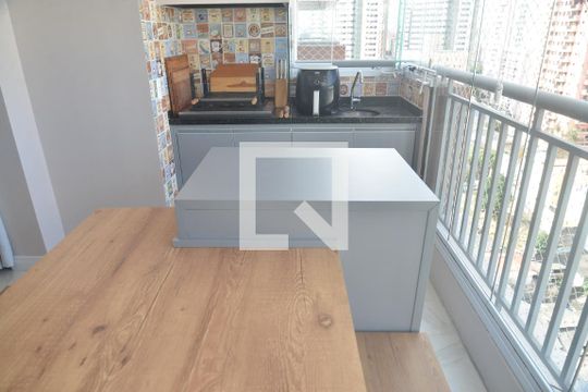 Varanda gourmet de apartamento à venda com 3 quartos, 103m² em Centro, Santo André