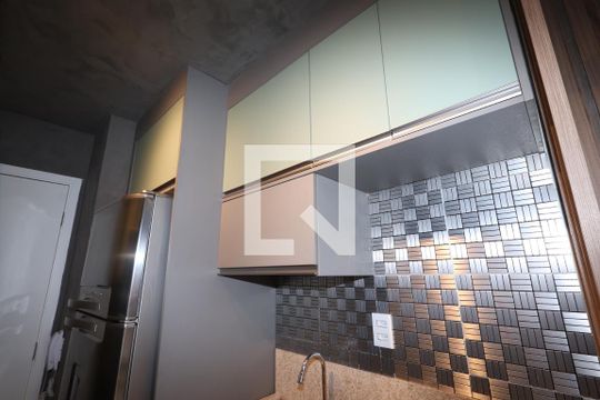 Cozinha de apartamento para alugar com 1 quarto, 33m² em Vila Mariana, São Paulo
