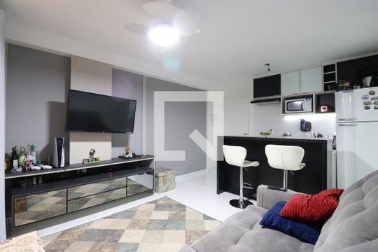Sala/Cozinha de apartamento para alugar com 1 quarto, 43m² em Lapa, São Paulo