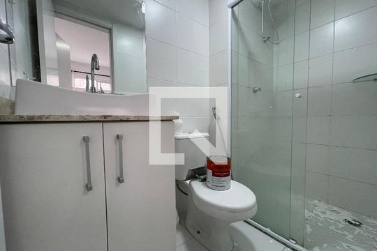 Banheiro da Suíte de apartamento à venda com 1 quarto, 29m² em Ferreira, São Paulo