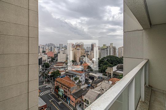 Varanda de kitnet/studio à venda com 1 quarto, 27m² em Aclimação, São Paulo