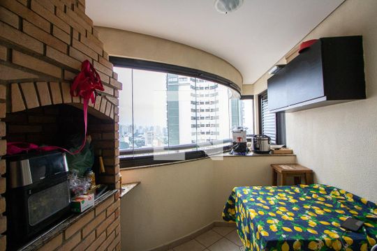 Varanda gourmet da cozinha de apartamento à venda com 3 quartos, 141m² em Vila Assunção, Santo André