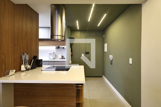 Cozinha de apartamento à venda com 3 quartos, 91m² em Vila Assunção, Santo André
