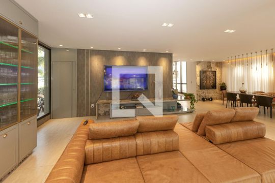 Sala de TV de casa à venda com 4 quartos, 600m² em Alphaville Nova Lima, Nova Lima
