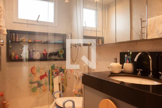 Banheiro da Suíte 1 de apartamento à venda com 3 quartos, 170m² em Vila Clementino, São Paulo