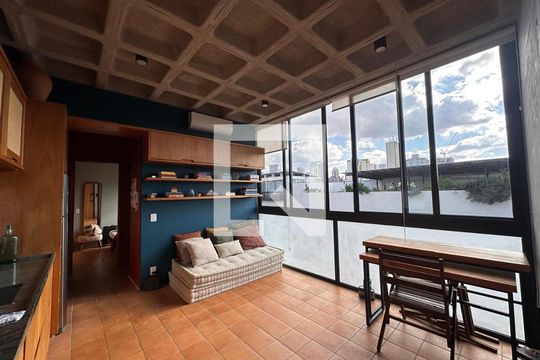 Sala de apartamento para alugar com 1 quarto, 35m² em Brooklin, São Paulo