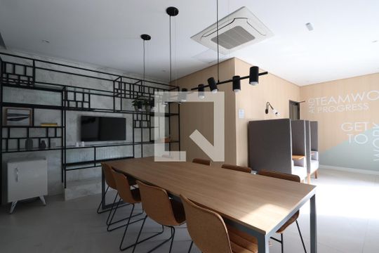 Área comum - Reunião & Home Office de kitnet/studio para alugar com 1 quarto, 24m² em Vila Mariana, São Paulo