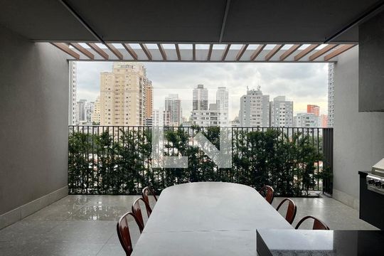 Área comum - Churrasqueira de kitnet/studio para alugar com 1 quarto, 23m² em Perdizes, São Paulo