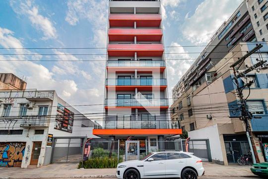 Fachada de apartamento à venda com 1 quarto, 25m² em Farroupilha, Porto Alegre