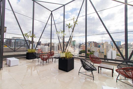 Área comum de kitnet/studio à venda com 1 quarto, 24m² em Consolação, São Paulo