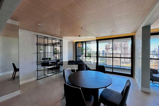 Área comum de kitnet/studio para alugar com 1 quarto, 29m² em Jardim das Acacias, São Paulo