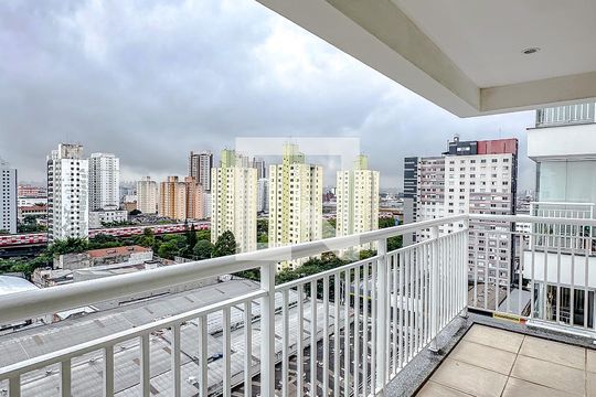 Varanda da Sala de apartamento para alugar com 2 quartos, 66m² em Brás, São Paulo