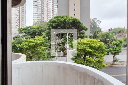 varanda da suíte  de apartamento para alugar com 1 quarto, 39m² em Jardim Chácara Inglesa, São Bernardo do Campo