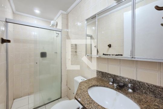 Banheiro Suíte de apartamento para alugar com 1 quarto, 40m² em Centro, São Bernardo do Campo