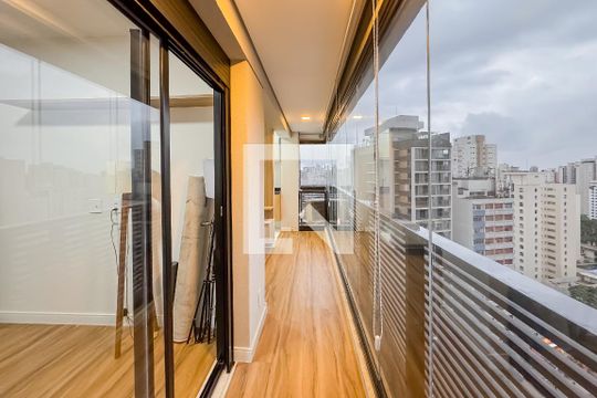 Varanda da Sala de apartamento à venda com 1 quarto, 56m² em Vila Mariana, São Paulo