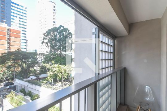 Varanda do Studio  de kitnet/studio à venda com 1 quarto, 24m² em Brooklin, São Paulo