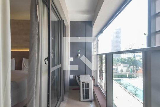 Varanda do Studio  de kitnet/studio à venda com 1 quarto, 24m² em Brooklin, São Paulo