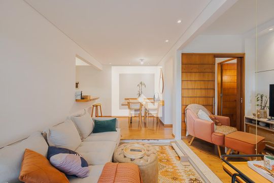 Sala de apartamento à venda com 1 quarto, 50m² em Alto de Pinheiros, São Paulo