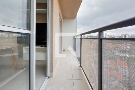 Varanda da Sala de apartamento para alugar com 1 quarto, 27m² em Jardim da Gloria, São Paulo