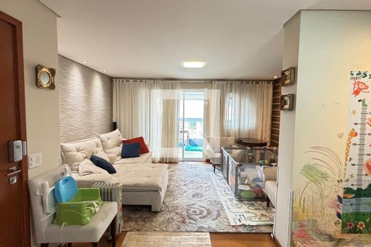 Sala  de apartamento à venda com 2 quartos, 100m² em Jardim, Santo André