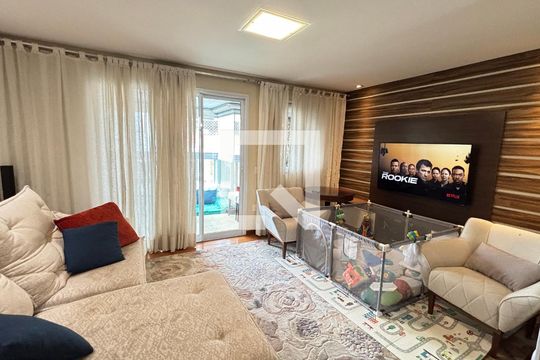 Sala  de apartamento à venda com 2 quartos, 100m² em Jardim, Santo André