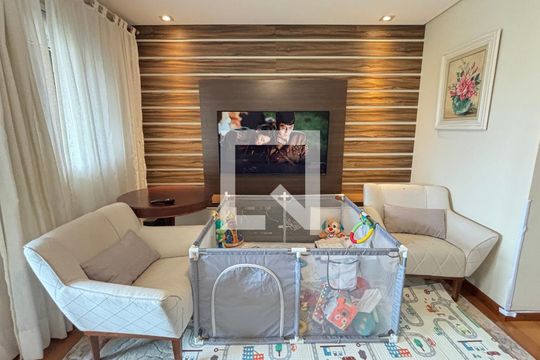 Sala  de apartamento à venda com 2 quartos, 100m² em Jardim, Santo André